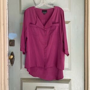Cynthia Rowley Magenta Blouse Size L